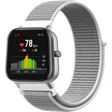 Tagomoon Amazfit Gts / Gts 2 Akıllı Saat Uyumlu Spor Kumaş Desenli Cırt Cırtlı Kordon Kayış