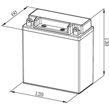 Bosch 12V 5 Ah Motosiklet Aküsü Agm 75 A (En) (120*60*130) (YB5L-B) (BB5L-B) (12N5-3B) (FA122)