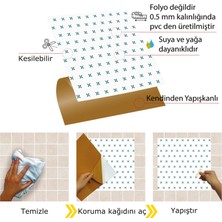 Kendinden Yapışkanlı Yonca Desenli Pvc Karo 30X30 cm (56 Adet) 5m2