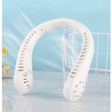 Ethel1 Boynu Asılı Küçük Fan Sessiz Klima Rahat Mini Katlanabilir Spor (Yurt Dışından)