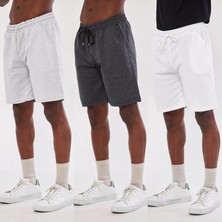 Unisex 3'lü Renkli Basic Şort
