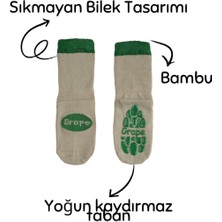 Kaydırmaz Tabanlı Üzüm Desenli Bambu Bebek Çorap