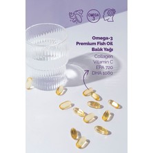 Omega-3 Premium Fish Oil 90 Adet x 1000MG, Balık Yağı, Kolajen & Vitamin C