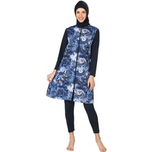 Tam Kapalı Paraşüt Kumaş Tesettür Mayo 3064-B