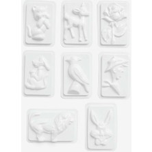 Paras Ticaret 8 Farklı Model Küçük Boy Alçı Kalıbı (1 Pakette 8 Adet (Farklı Model))
