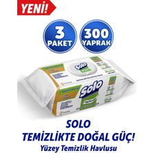 ASF Store Solo Temizlikte Doğal Güç Beyaz Sabun Ferahlığı Yüzey Temizlik Havlusu 100 Yaprak 3 Adet