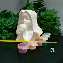Kendin Boya Saksı Seti – 6 Renk Akrilik Boya ve Fırça Dahil | Hobi & Dekoratif Aktivite