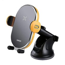 JR-ZS200 Kablosuz Şarj Telefon Tutacağı Araba Hava Firar Indüksiyon 15W - Siyah Altın
