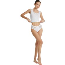 Blackspade Kadın Slip Külot Dantelli Private 1311 - Beyaz
