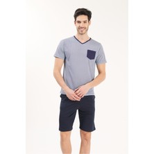 Yeni İnci Viskon Kumaş Erkek 3'lü Pjama Takımı