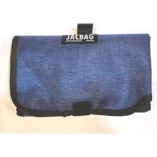 Jacbag Senior Xl Lastik Ayraçlı Cepli Katlanır Lacivert Sanatsal Kalem Çantası