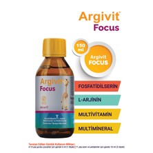 Argivit Focus Fosfotidilserin, L-Arjinin, Multivitamin ve Multimineral İçeren Sıvı 2’li Paket 150 ml - Portakal ve Vanilya Aromalı