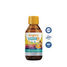 Argivit Immun C Şurup ( Kara Mürver, C Vitamini, Çinko, Kuersetin, Laktoferrin, Üzüm ) 150 ml - Karışık Meyve Aromalı