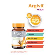 Argivit Focus 2’li Paket L-Arjinin, Fosfotidilserin, Demir, Multivitamin ve Multimineral İçeren Tablet 30 Tablet