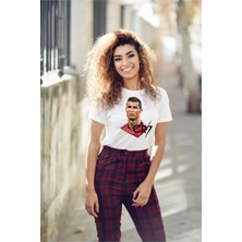 Unisex Cr7 Ronaldo Baskılı T-Shirt/tişört - Tüm Yaş Grupları