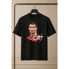 Unisex Cr7 Ronaldo Baskılı T-Shirt/tişört - Tüm Yaş Grupları