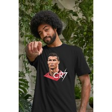 Unisex Cr7 Ronaldo Baskılı T-Shirt/tişört - Tüm Yaş Grupları
