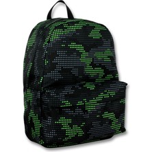 Ümit Çanta Erkek Çocuklar Için Yeşil Renkli Pixel Kamuflaj Baskılı Okul Çantası - 5090