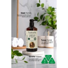 Naturix 2'li Tuzsuz Argan Yağlı Şampuan + Keratin Şampuan 600 ml Bitkisel Şampuan Paraben Içermez