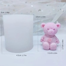 Ayıcık (Kalpli) Mum Silikon Kalıp (S838)