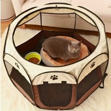 Kahverengi Kedi Doğum Çadırı Evcil Hayvan Kafesi Kedi Oyun Alanı Köpek Çadırı Köpek Evi Kedi Evi
