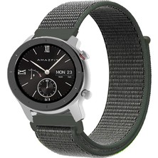 Tagomoon Amazfit Gtr 42MM Akıllı Saat Uyumlu Spor Kumaş Desenli Cırt Cırtlı Kordon Kayış