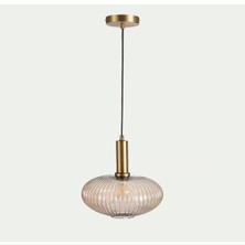 Mylights Rustik  Füme  Sarkıt Avize 25CM Bronz Askılı Spor Tekli Avize