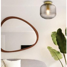 Mylights Rustik  Füme  Plofonyer Tavan  Avize 20CM  Spor Tekli Avize Vintage