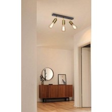 Mylights  Avize Retro  Üçlü Plofonyer Avize Sıralı  Üçlü  E27 Duylu