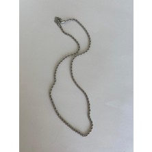 Çelik Halat Model Zincir Silver Kolye