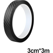 Karbon Fiber Araba Koruyucu Bant Suya Dayanıklı Kapı Eşiği Tampon Torpido Yan Koruma Bandı 3*3 cm