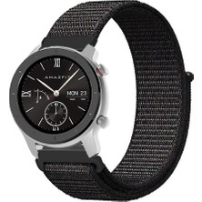 Tagomoon Amazfit Gtr 42MM Akıllı Saat Uyumlu Spor Kumaş Desenli Cırt Cırtlı Kordon Kayış