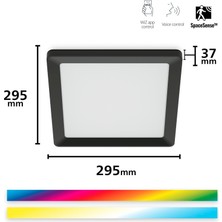 Wiz Siyah Akıllı Sıva Üstü Rgb Kare Panel Tavan Armatürü 12W