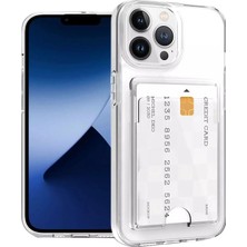 iPhone 15 Pro Max Kılıf Kart Şeffaf Silikon - Şeffaf