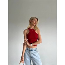 Oval Kesim Crop Atlet Kaşkorse