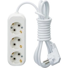 Eko Grup Priz, Üçlü, Topraklı, Kordonlu, 3 M