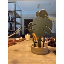 Monstera Bardak Altlığı / Deve Tabanı Bardak Altlığı / Dekoratif