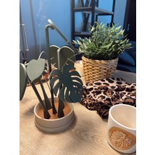 Monstera Bardak Altlığı / Deve Tabanı Bardak Altlığı / Dekoratif