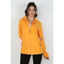 Kadın Kol Fermuarlı Sweatshirt Sarı