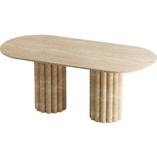 Asya Traverten Yemek Masası - Standart (90CMX190CMX75CM)