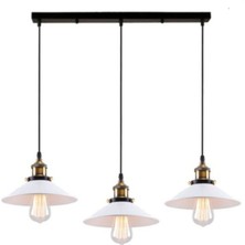 Demet Habek Mylights  Retor Rustik Sıralı Üçlü Avize 60 cm En