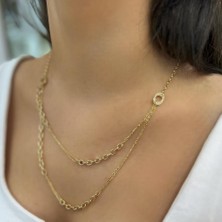 Taşlı Halka Zincir Kolye – KLY1011