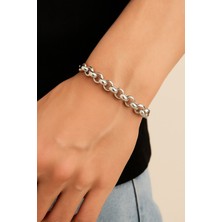 Gümüş Renk Doc  Zincir Unisex Çelik Bileklik - 3347