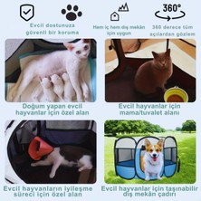 Mavi Kedi Doğum Çadırı Evcil Hayvan Kafesi Kedi Oyun Alanı Köpek Çadırı Köpek Kafesi Kedi Kafesi