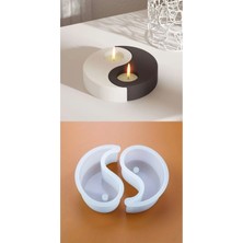 2 Adet Tai Chi Yin Yang Silikon Kalıp (S857)