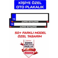 Oto Plakalık Kişiye Özel Isimli Adınıza Özel Parlak Baskılı 2 Adet Plakalık
