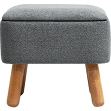 Zem Orso Bohem Sandıklı Puf, Gri