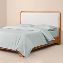 %100 Pamuk Percale Nevresim Seti 260X240 cm Mavi - Pure Serisi