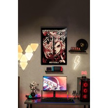 Kimmetsu No Yaiba Rengoku Temalı Hd Metal Tablo Poster