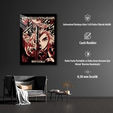 Kimmetsu No Yaiba Rengoku Temalı Hd Metal Tablo Poster